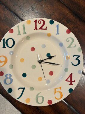 Emma Bridgewater Clock Rare Polka Dot